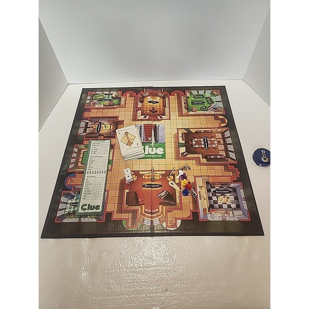 Clue Board Game‎ 99% Parker Brothers 1996 Missing Box And Mr Green Play Piece